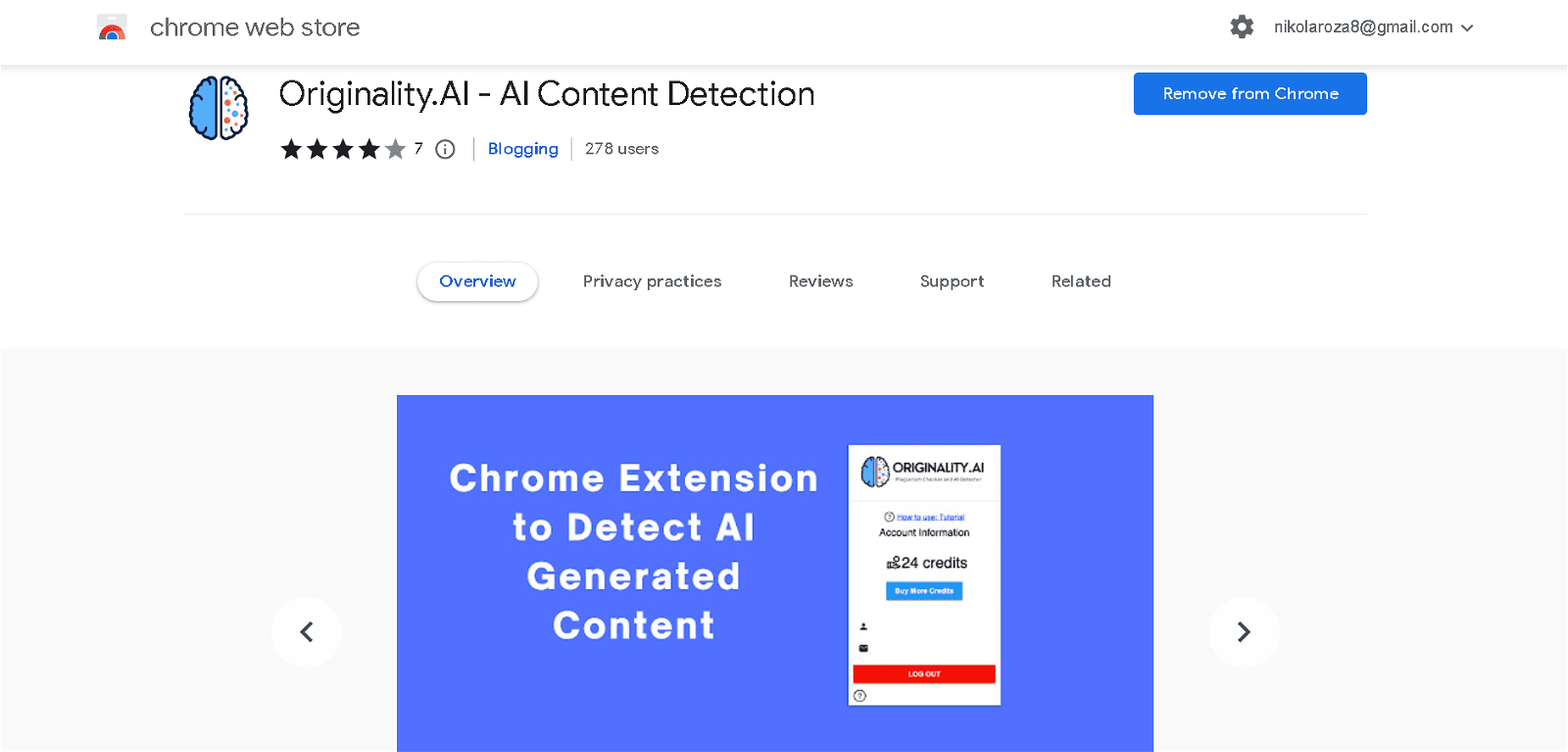 Extension Chrome Originality.ai